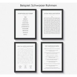 Toilet Pictures Decoration Funny A4 Poster Without Frame | Bathroom Toilet Funny Sayings Puzzles | Wall Pictures Set of 4 Black White Decoration Guests Bathroom Toilet (Single)