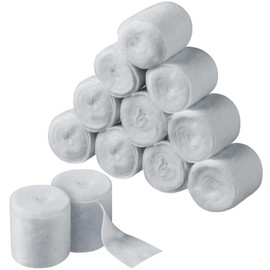 12 Rolls Cast Padding Undercast Padding Roll Wraps Cast Padding Use with Soft Plaster Cloth Gauze Bandage for Halloween Hobby Art Projects Mask Making Body Casts Craft (2 Inch)