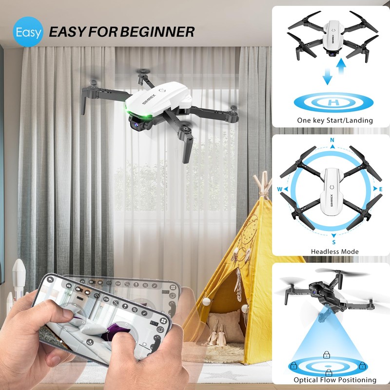SIMREX Drone With Camera 1080P for Kids And Adults, RC
