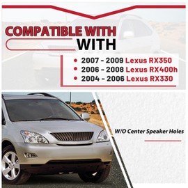 HECASA Gray Molded Dash Cover Compatible with Lexus 2004-2006 RX330 & 2007-2009 RX350 & 2006-2008 RX400H w/o Center Speaker Holes (Cover ONLY NOT A Replacement)