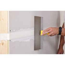 ToolPro 14 in. Stainless Steel Taping Knife with Textured Handle – Professional Drywall Finishing Tool, Lightweight and Durable Design