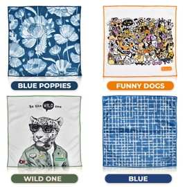 Weserwef® XXL Microfibre Cloth Glasses Cleaning Cloths in Optician Quality – 30 x 30 cm – for Cleaning Glasses, Smartphone, Tablet, Camera, Glasses Cleaning Cloth, Display Cloth (4 Bundle: A)