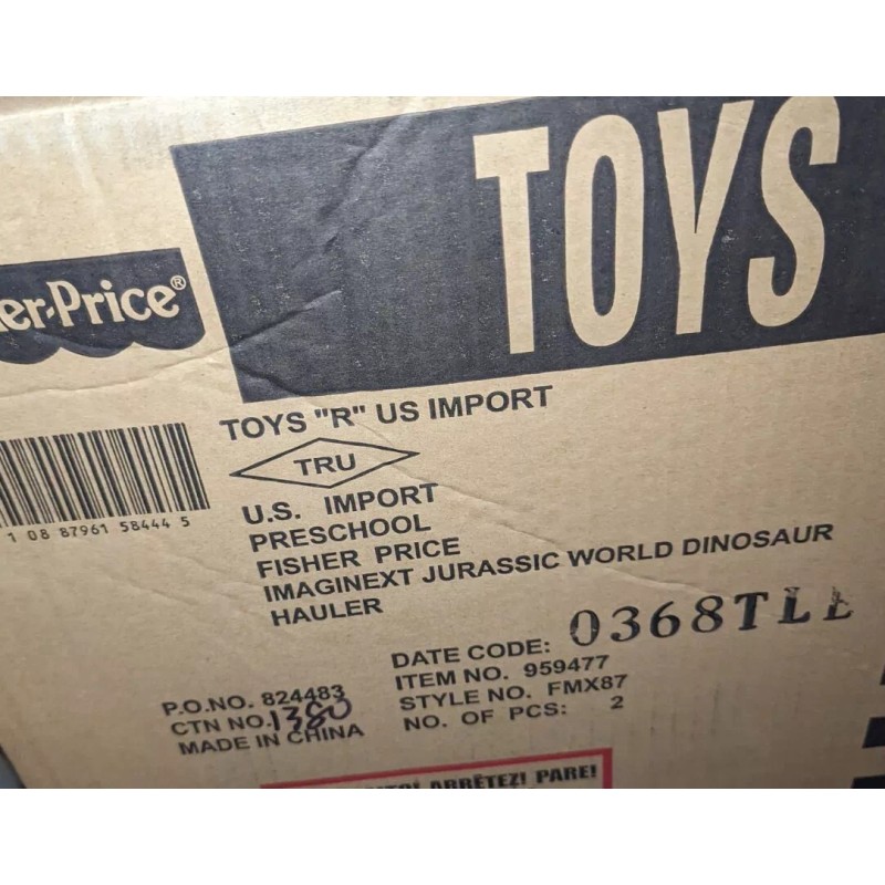 Mattel NEW FISHER-PRICE IMAGINEXT JURASSIC WORLD DINOSAUR HAULER PLAYSET! CASE