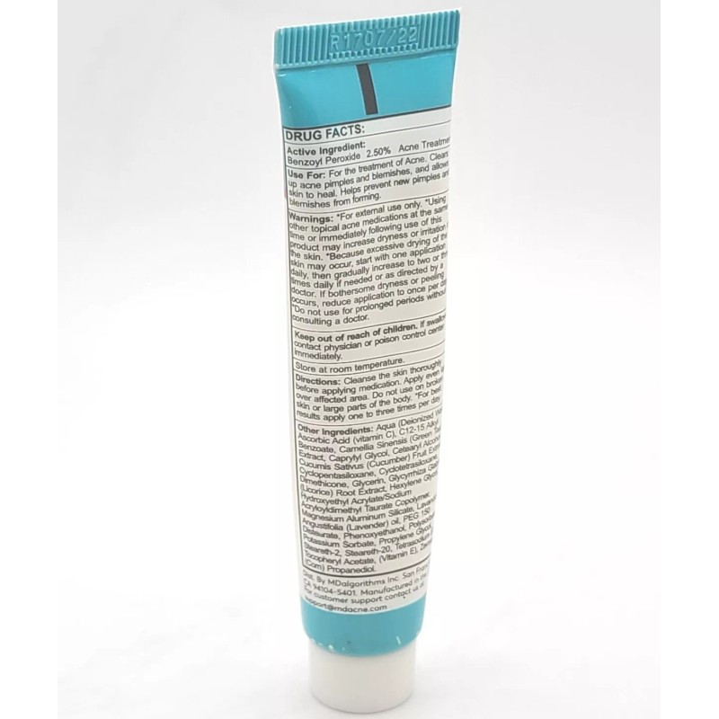 MDacne Customized Treatment Cream Night 2.5% Benzoyl Peroxide 0.7oz /