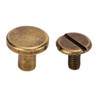 200 Set Chicago Screws Set 9.5x8mm Hard Thick Brass Uniform