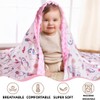 FIGEPO Baby Girl Blanket Soft and Breathable Fuzzy Toddler Throw