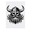 Azeeda 'Wikinger Kopf' Temporäres Tattoo - Hautfreundlicher & Ungiftiger Abziehbild