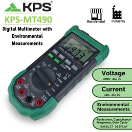 KPS -MT490 Digital Multimeter with Temperature, Relative Humidity, Sound Level and Brightness - Voltage AC/DC 600V AC/DC 10A