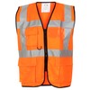 HuntaDeal Hi-Vis Vest - High Visibility Waistcoat with 2 Bands