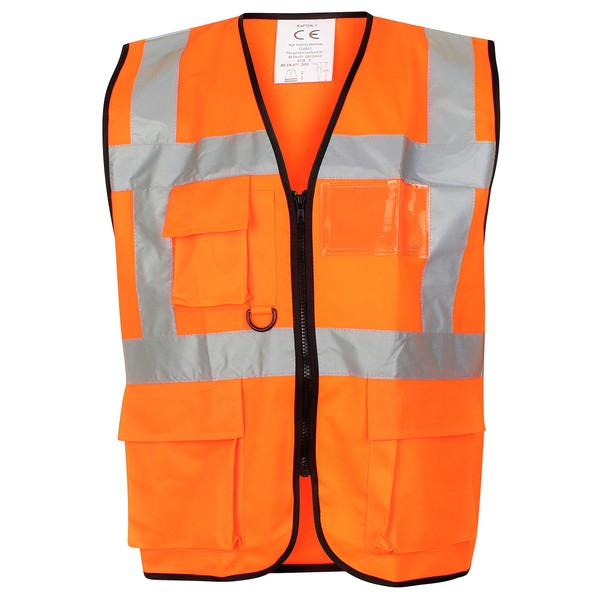 HuntaDeal Hi-Vis Vest - High Visibility Waistcoat with 2 Bands