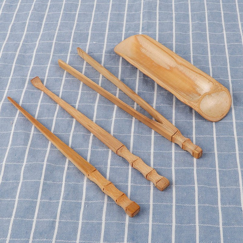4 Pieces Teaspoons Chinese Classic Tea Set Tool Tea Ceremony