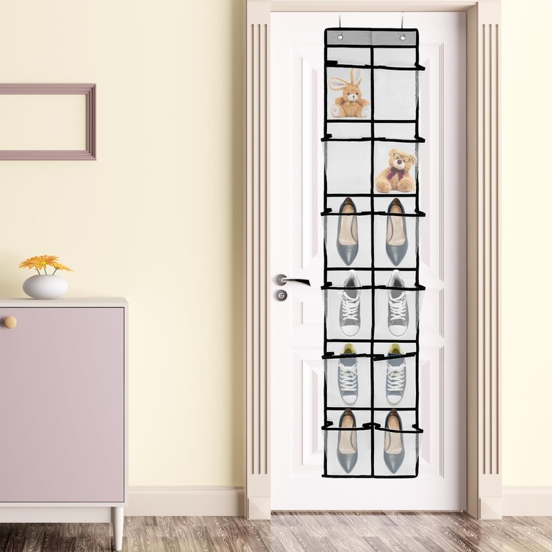 QWORK® Door Hanging Storage, 12 Large Pockets, Over The Door