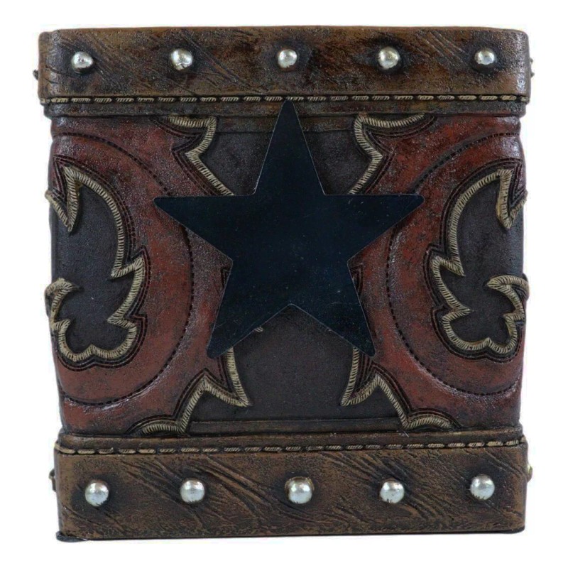 Rustic Western Lone Star Cowboy Country Bootcut Tissue Box Holder