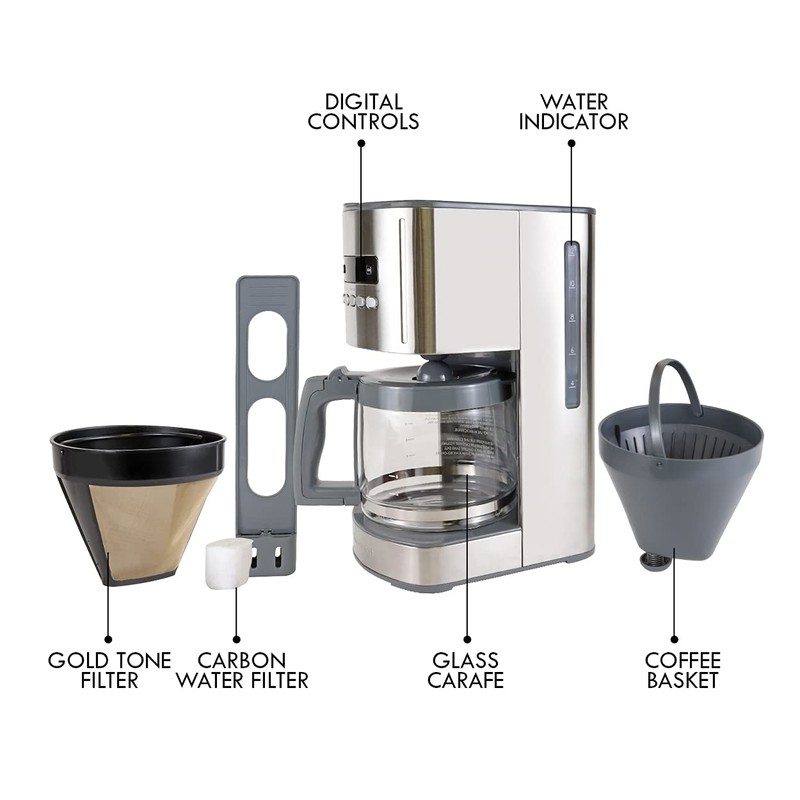 Kenmore 40706 12-Cup Programmable Aroma Control Coffee Maker in Stainless
