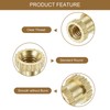 sourcing map M3 x 6mm(L) x 5mm(OD) Female Thread Brass