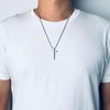 vicima Stainless Steel Lord's Prayer Cross Necklace for Men &