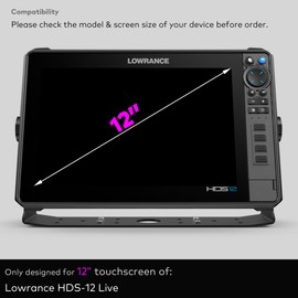 INNOSURE Premium Tempered Glass Screen Protector for Lowrance HDS-12 Live 12 Inch Touchscreen Fish Finders Accessories Anti Glare (Matte)