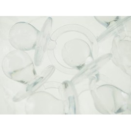 rackcrafts.com Large Acrylic Plastic Pacifier Nipple Baby Shower (Clear)