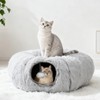 Plush Cat Tunnel Bed for Indoor Cats, Donut Tunnel Toys