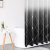 Naturoom Black and White Ombre Shower Curtain, Modern Geometric Pattern
