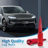 LUJIANI 1/2"-20 Wheel Spike Lug Nuts，24pcs 1/2-20 Locking Spiked Lug