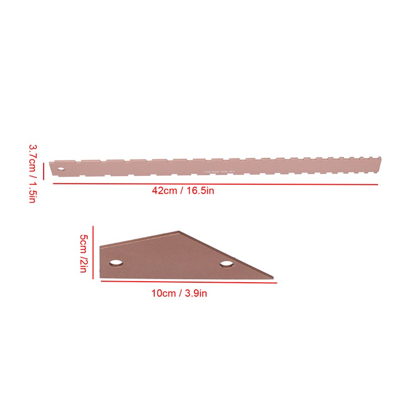 Guitar Measuring Tool Set Silver Aluminum Neck Straight Edge Fret