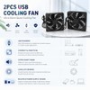 Ventilador de Refrigerador de Caja de Computadora de 2 Piezas