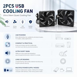 Ventilador de Refrigerador de Caja de Computadora de 2 Piezas