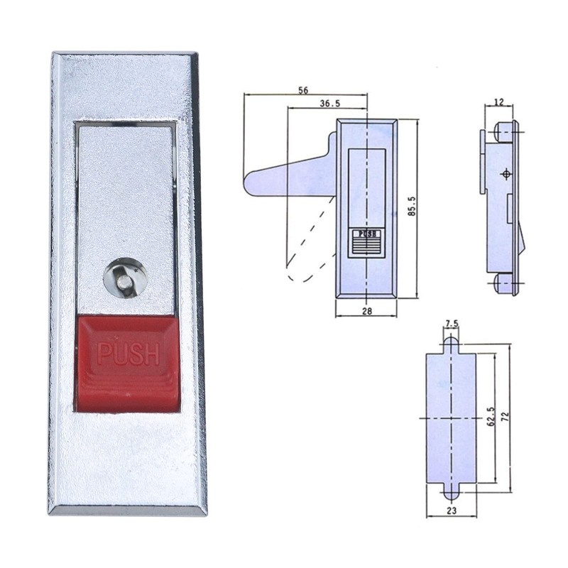 Semetall Electric Cabinet Door Cam Lock 5 Pack Red Push
