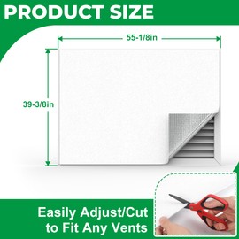Forestchill Attic Fan Insulation Cover, 39" x 55" Whole House Fan Cover for Attic Ceiling Shutter, 3 Layers Insulation Attic Armour with Flexible Velcor Strips, Easy Cut to Fit
