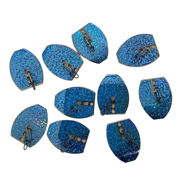 10 Custom Fishing Swim Jig Blades wWaterproof Decals. Split Rings