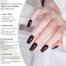 Vishine Glitter Gel Nail Polish, 16ml Jelly Transparent Sparkle UV gel, Diamond Shiny Soak-Off Gel Polish for Nail Art & Home DIY, Shade L316 Phantom Candy Spirit