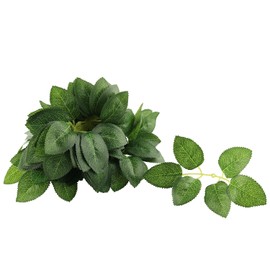 JCBIZ 36pcs Fake Rose Leaves Artificial Greenery Leaves for Wedding Arrangements Centerpieces Small Bouquets Garland Crafts, Green