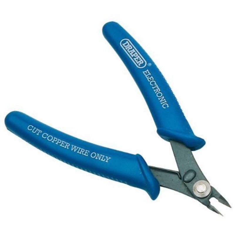 Draper 52589 Electronic Flush Cut Nipper, 130mm , Blue