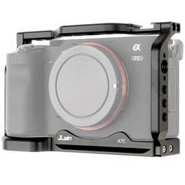 Fotga a7c cage for Sony a7C Camera,Quick Release Plate for Arca-Swiss,1/4" & 3/8" Screw Holes and Cold Shoe Mount for Camera Accessories