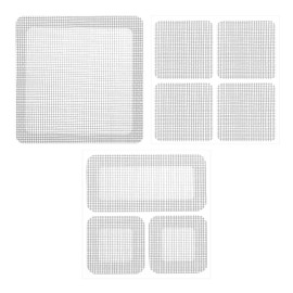 uxcell 10Pcs Window Screen Repair Kit, 3 Styles Fiberglass Screen Patches Mesh Replacement Self Adhesive Patch for Door Windows Holes Repairing, Grey