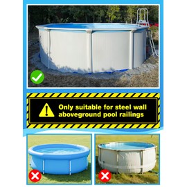 48 Pack Winter Pool Cover Clips for Above Ground Pools- 2 Shapes Pool Cover Clamps, 4.7 inch Wind Guard Clips for Steel Wall Swimming Pool Securing Cover, Black