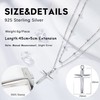 REIOT Cross Necklace for Women, 925 Sterling Silver Layered Necklace,