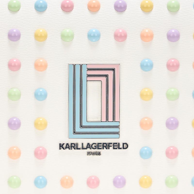 Karl Lagerfeld Paris Simone Logo Crossbody, Ivory/Candy