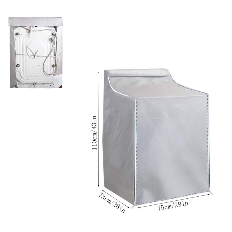Washer/Dryer Cover,Zipper Design,Waterproof Dust-proof Moderately Sunscreen,(W29 D28 H40in) for Outdoor