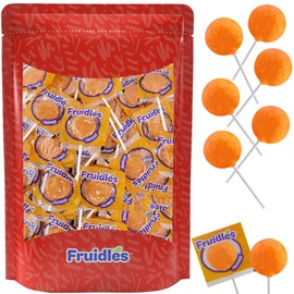 Lollipops Candy Suckers for Kids, Perfect for Gifting, Parties, Events,10 Gram Lollipops (25-Pack, Orange)