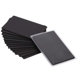 OESDLTD Thick Black Aluminum Metal Business Cards Anodized Aluminum 86 X 54 X 0.8mm 15 pcs Include Protector Sleeves(Frosted)