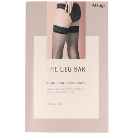 Atsugi FT14351 Women's Stockings, The Leg Bar, Fishnet Pattern, Thigh Length, Pure Beige