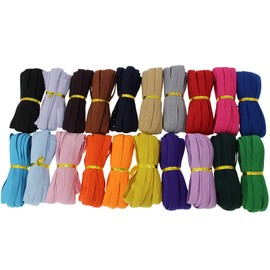 Elastic String Cord 20 Colors 3/8 Inch Flat Elastic Band Heavy Stretch String High Elasticity Knit Band for DIY Sewing Craft, Bedspread (100 Yards 3/8" 10mm)