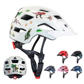 SIFVO Kids Helmet Adjustable 50-57cm for Aged 5-12, Kids Bike Helmet with Detachable Visor, Breathable and Comfortable Toddler Helmet