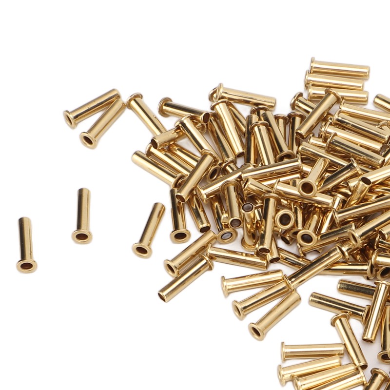 500Pcs Hollow Rivet Brass Decorative Through Hole Excellent Corrosion Resistance