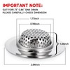 CORNERJOY 2PCS Bathtub Drain Strainer Cover - 2.84 inch Stainless