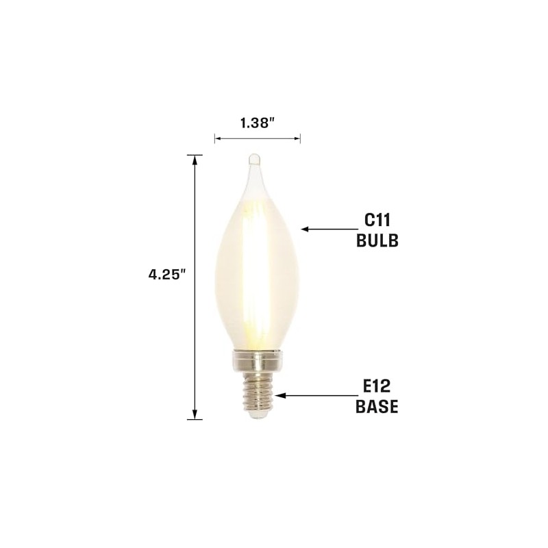 Westinghouse 5275020 4.5 Watt (60 Watt Equivalent) Glowescent C11 Dimmable
