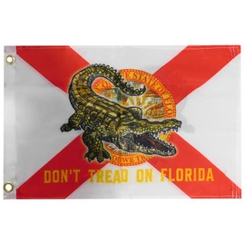 Don't Tread On Florida State Premium Quality Heavy Duty Fade Resistant 12x18 12"x18" Double Sided 100D Woven Poly Nylon Boat Flag Banner Grommets