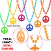 Hicarer Peace Sign Necklace Hippie Necklaces Hippie Jewelry Set Peace